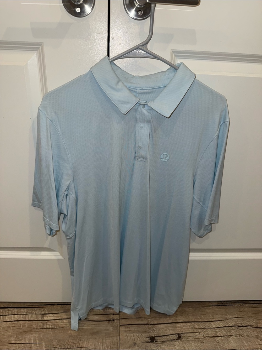 Lululemon Polo Shirt Men’s Snap Front Performance Golf Logo Sport Shirt L